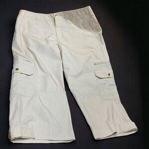 Retro‎ Lauren Ralph Lauren Cotton Utility Cargo Logo Cropped Pant
